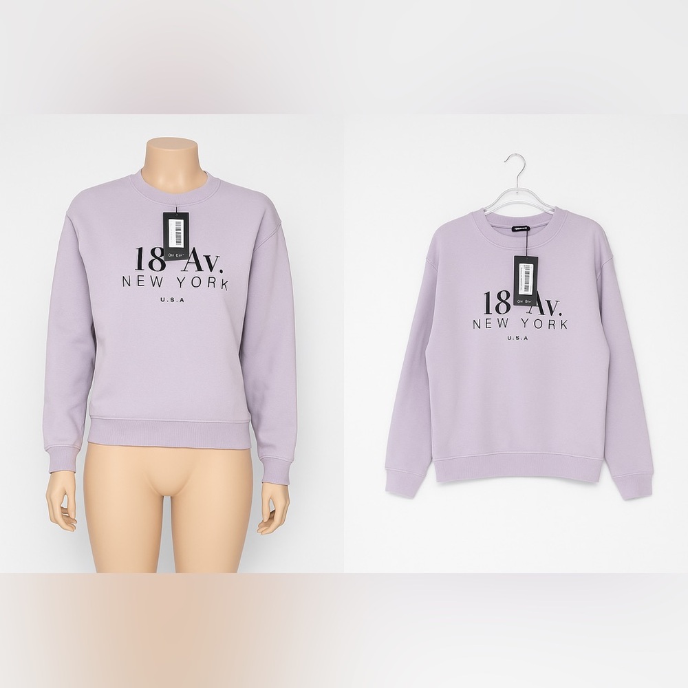 701 Nasty Gal Light Purple Crewneck Sweater